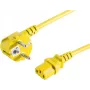 Cabo de alimentação amarelo S/CONN 09-05052 5 m CEE7/7 conector fêmea C13