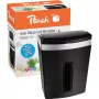 Destruidora de documentos Peach PS600-10, corte micro, 63 dB, preto, prateado