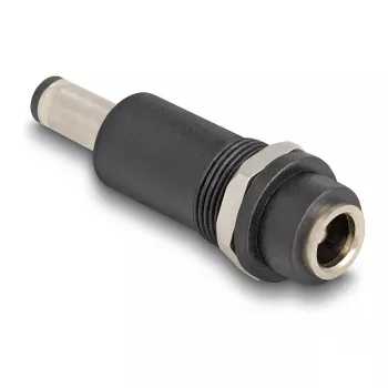 Adaptador DELOCK DC 5,5 x 2,1 mm (fêmea) para DC 5,5 x 2,5 mm (macho), preto