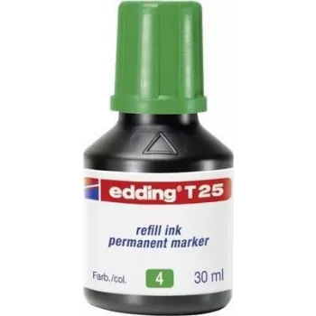 Cartucho de tinta de recarga Edding T 25 verde 30 ml para marcadores Edding compatíveis
