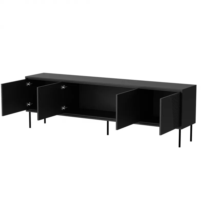 Móvel RTV ABI 4D 200x38x62 preto mate