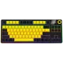 LORGAR KBP70TKLW, teclado gaming mecânico TKL sem fios Pro, preto/amarelo, layout EN