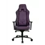 Cadeira gaming Arozzi Vernazza SoftFabric roxa — design ergonómico, braços e altura ajustáveis