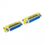 DeLOCK 65483 Gender-Changer Sub-D 25 azul prateado amarelo