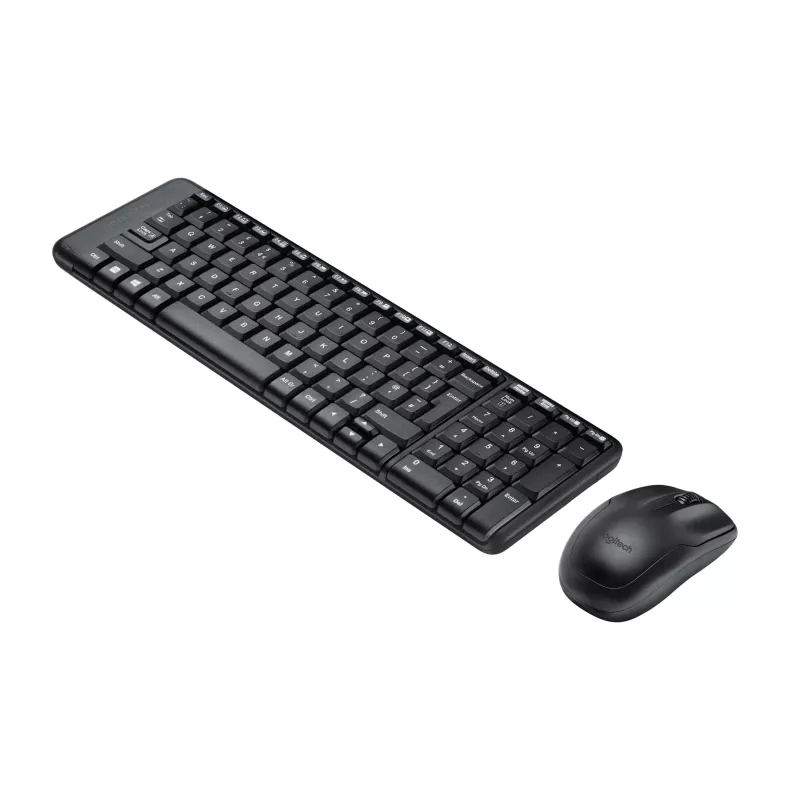 Wireless Combo MK220, sem fios, RF Wireless, QWERTZ, preto, rato