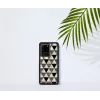 Capa de proteção iKins para Samsung Galaxy S20 Ultra — padrão piramidal, preto