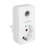 LogiLink PA0263 Ficha adaptadora com sensor crepuscular, branco, tipo F