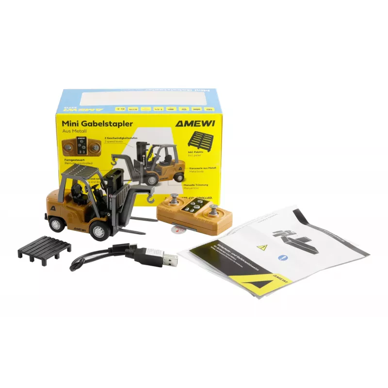 Empilhador Amewi modelo Mini 1:64 RTR com bateria LiPo 200mAh