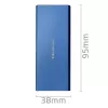 Caixa SSD QOLTEC 51832 — externa M.2 SATA, USB 3.0, até 2 TB, azul, suporta unidades de 30 mm, 4 slots