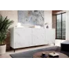 Cómoda MARMO 3D 200x45x80,5 cm branco mate/mármore branco
