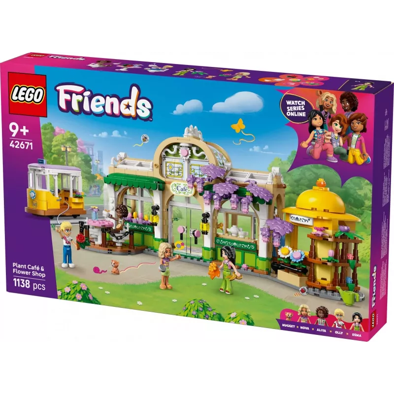 LEGO conjunto LEGO FRIENDS 42671 Café de Plantas & Florista Conjunto de brincar com funções de café e florista