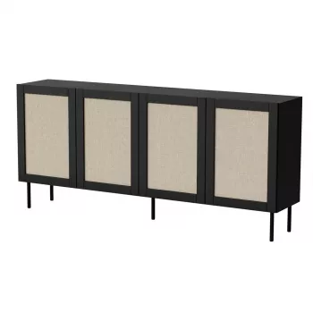 Cómoda JUTA 4D 4D 200x39,5x90 preto + linóleo calabria