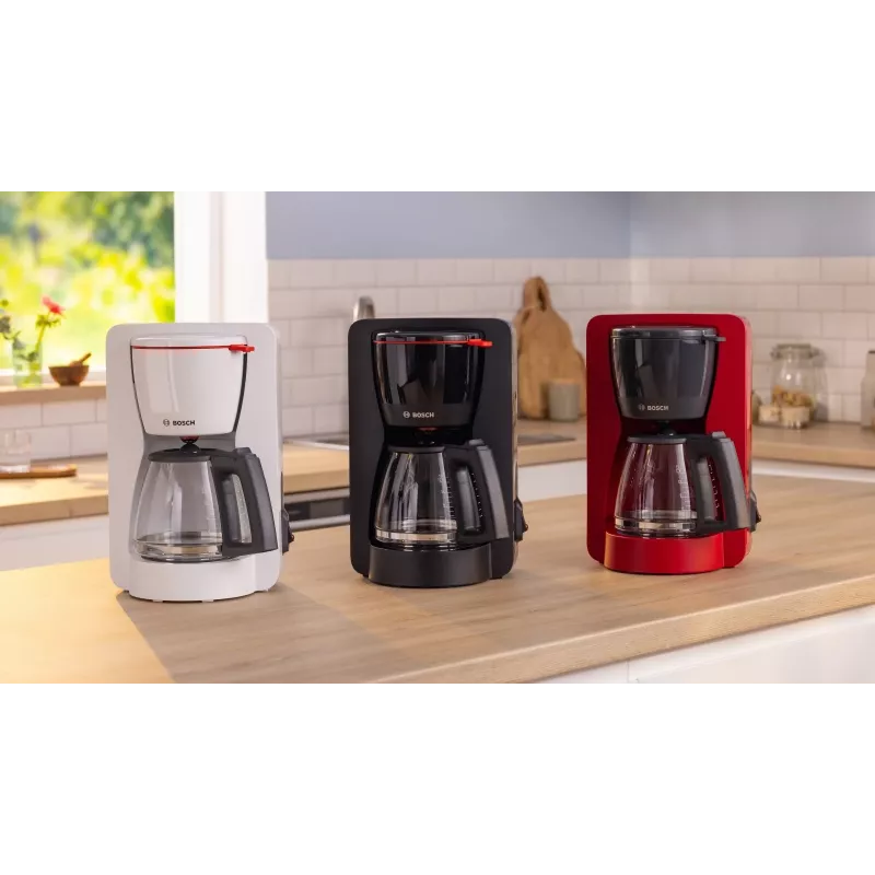 Máquina de café de filtro Bosch TKA2M113, depósito de água 1,25 l, 15 chávenas, preta