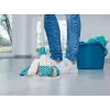 LEIFHEIT 52106 Esfregona de algodão, fibra, húmido e seco, azul, branco