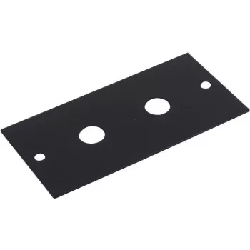 Frontal de rack Omnitronic módulo 2HE com 2x conectores fêmea jack 6,35 mm (1/4 polegadas), recorte 44x88 mm