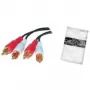 Cabo/adaptador shiverpeaks - 2 x RCA - macho - 2 x RCA - macho - reto - reto (BS40502)
