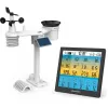 Bresser 7003220 Weather Center 7-in-1 Solar 6-Day 4cast Pro SF estação meteorológica digital, LCD, preta