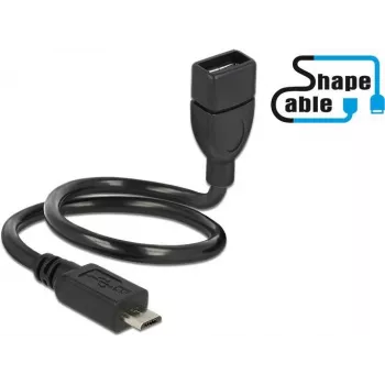 Cabo USB DeLOCK 83927 USB 2.0 0,35 m Micro-USB B USB A preto