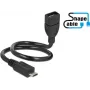 Cabo USB DeLOCK 83927 USB 2.0 0,35 m Micro-USB B USB A preto
