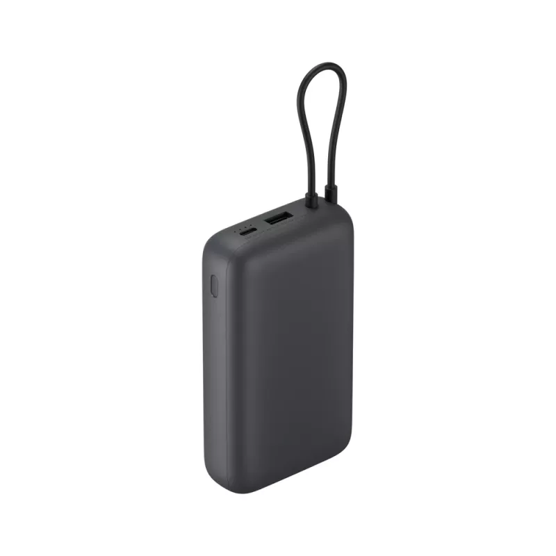 Powerbank Xiaomi 20000mAh com cabo integrado, cinzento-escuro, modelo 61828