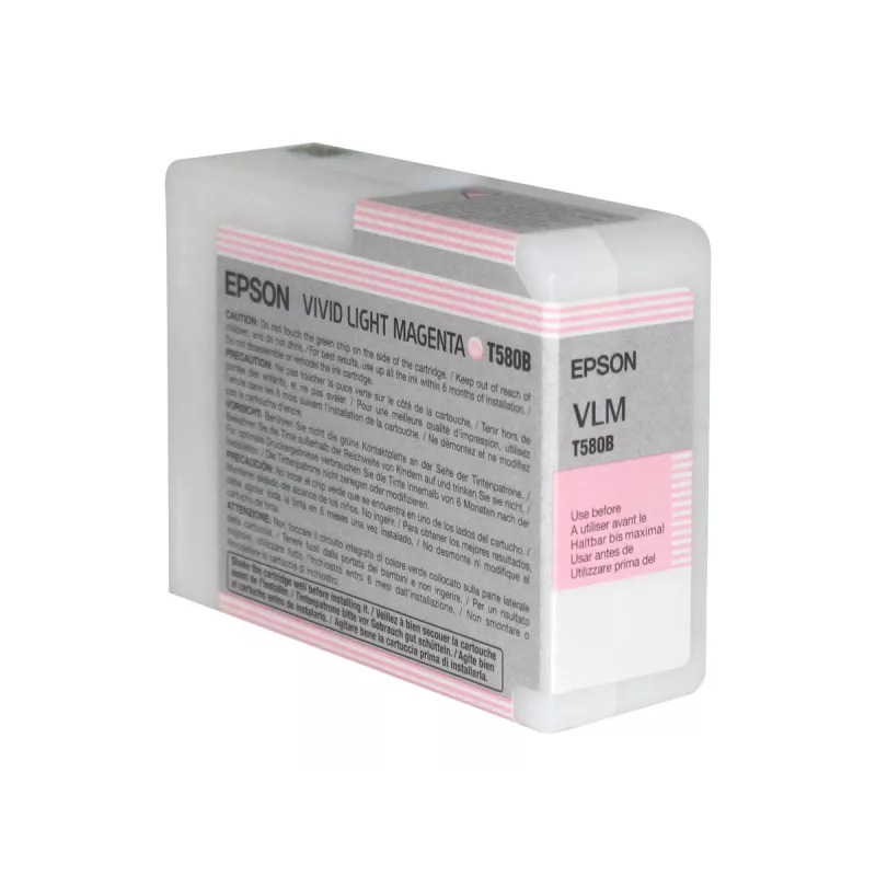 Epson Singlepack Vivid Light Magenta T580B00, Vivid light Magenta, tinta pigmentada, 80 ml, 1 unid.