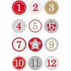 Autocolante HERMA calendário do advento 1-24 vermelho Ø 2 cm 24 unidades