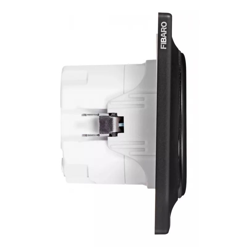 Tomada elétrica tipo F Fibaro FGWOF-011-8, 1 tomada, 110–230 V, 50/60 Hz, preto