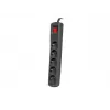 Régua de tomadas ARMAC R5 1,5 m preto – modelo R5/CZ/15 com cabo de 1,5 m