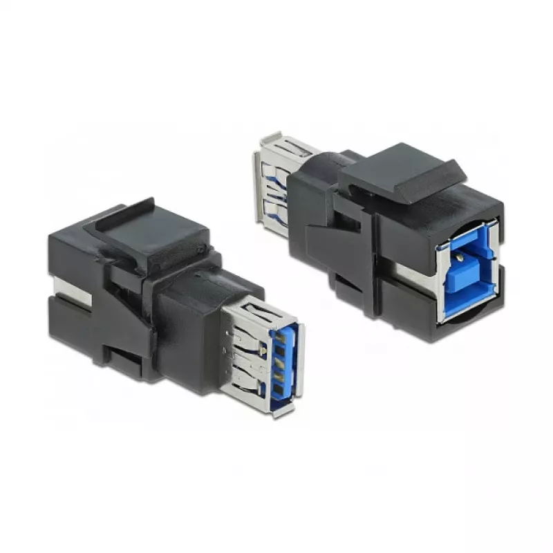 Módulo Keystone DeLOCK 86395 plano preto USB A