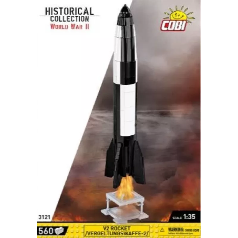 Conjunto de construção COBI V2 foguetão 560 peças Segunda Guerra Mundial