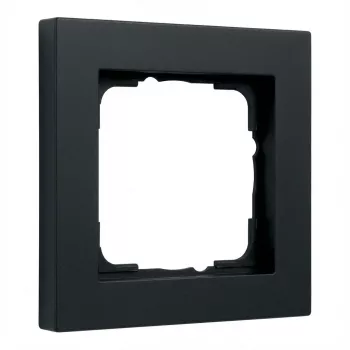 Moldura de cobertura para interruptor de luz Gira E2 preto, plástico sem parafusos, 1 módulo