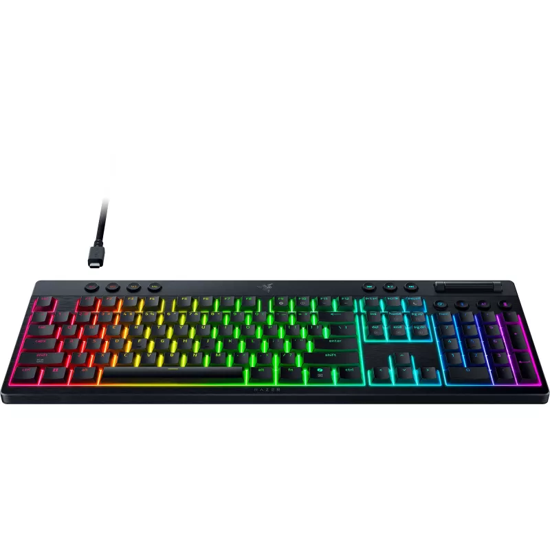 Teclado mecânico de perfil baixo Razer BlackWidow V4 — Orange Switches, Bluetooth sem fios