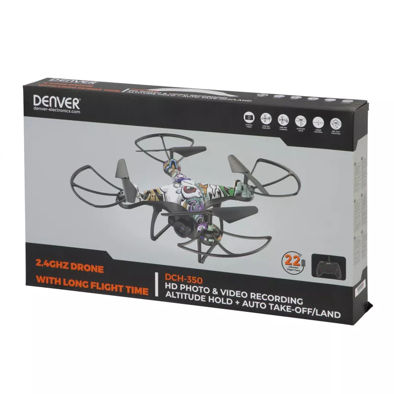 Drone Denver 2,4 GHz com câmara HD e manutenção de altitude