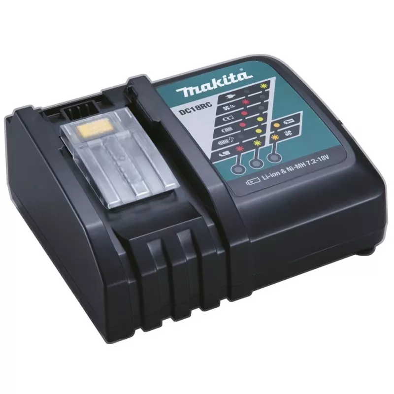 Makita DC18RC - Carregador de bateria - 1 x carga de bateria - para Makita DCS553, DGA514, DGA901, DHP453, DHP482, DHS630, DLW140, DLX3179, DML815, LXT DBN500 (DC18RC)