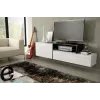Móvel de TV Cama SIGMA 3 180 branco/branco brilhante + preto