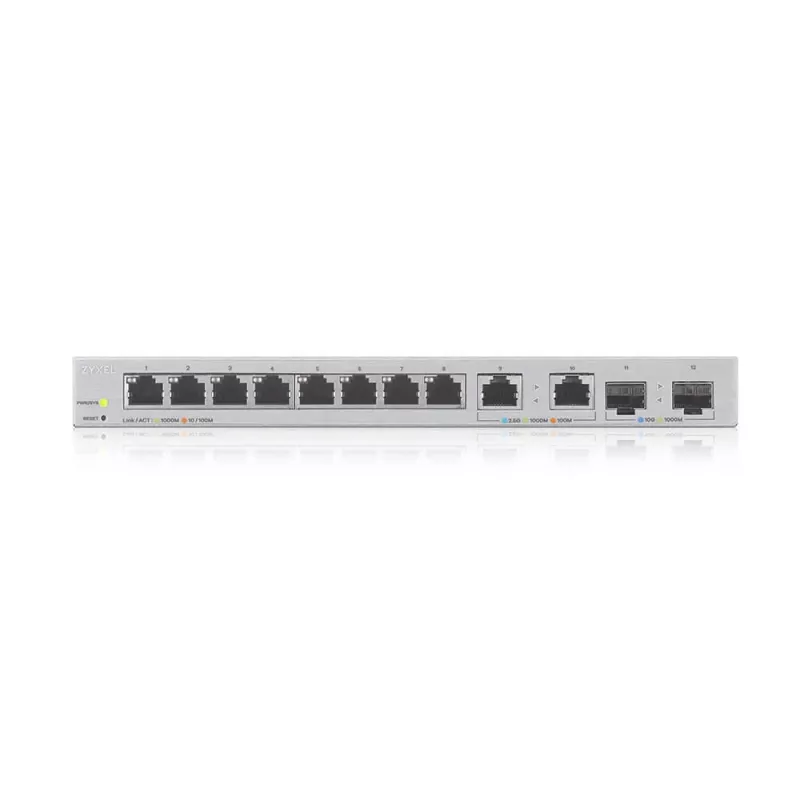 Switch de rede Zyxel XGS1210-12-ZZ0102F gerido Gigabit Ethernet (10/100/1000) cinzento