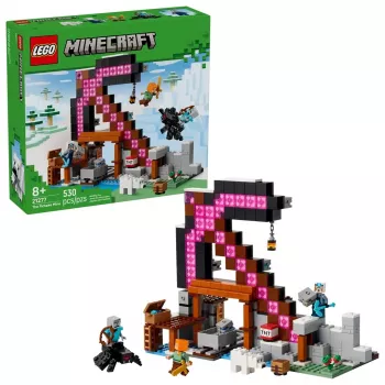 Brinquedo de construção LEGO Minecraft The Pickaxe Mine Set 21277 – 530 peças, 3 minifiguras, idade 8+