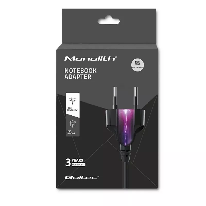 Qoltec 51745 fonte de alimentação/inversor interior 65 W preto