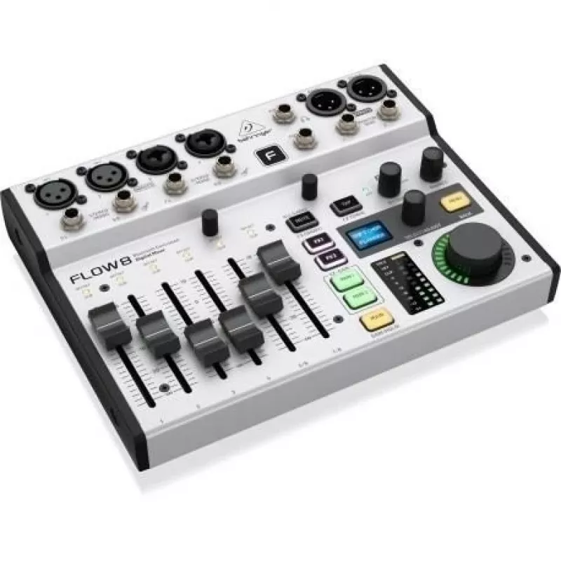 Mesa de mistura digital Behringer FLOW 8 — mesa de mistura com interface de áudio USB de 8 canais