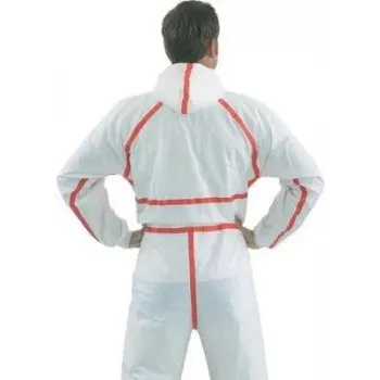 Fato de proteção 3M GT500074908 modelo 4565 tamanho=L branco, vermelho (GT500074908)