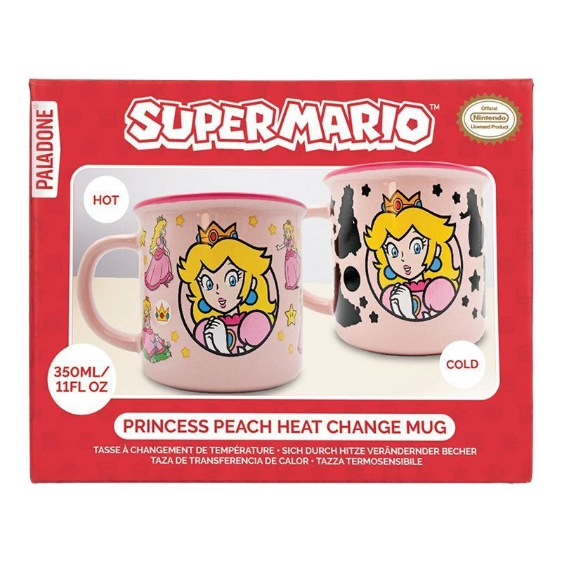 Paladone Super Mario Princess Peach caneca termossensível