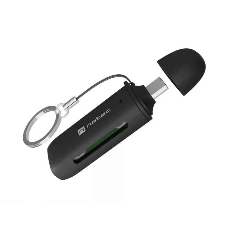 Leitor de cartões NATEC SCARAB C SD/Micro SD USB 3.2 Gen 1 preto (NCZ-2365)