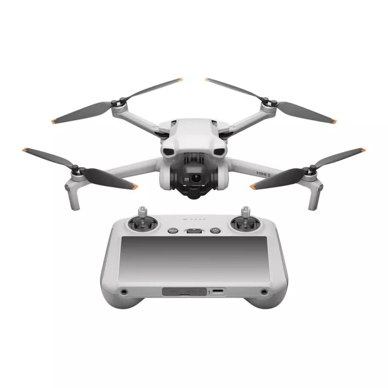DJI Mini 3 Fly More Combo (DJI RC) drone com câmara, quadricóptero de 4 rotores, CMOS de 12 MP 1/1,3", f/1,7, 4K HDR, até 38 min de autonomia de voo, menos de 249 g, cinzento