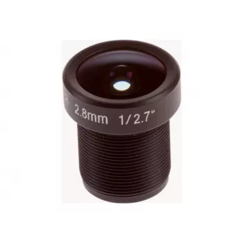 Objetiva Axis M12 2,8 mm F1.2 interior preto ângulo de visão 170°