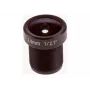Objetiva Axis M12 2,8 mm F1.2 interior preto ângulo de visão 170°