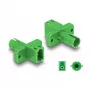Acoplador híbrido de fibra ótica DeLOCK LC simplex conector fêmea para conector fêmea ST simplex verde