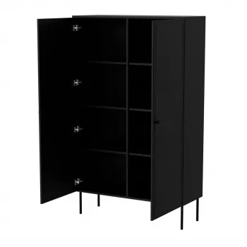 Armário de arrumação Cama Meble PALAZZO BIS 100x39x166 preto mate, de chão encostado à parede