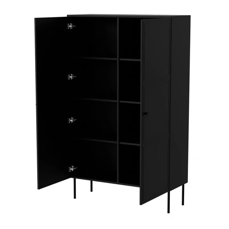 Armário de arrumação Cama Meble PALAZZO BIS 100x39x166 preto mate, de chão encostado à parede