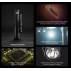 Lanterna de mão Nitecore MT1A Pro — LED 50 lm, recarregável por USB, 1100 mAh, alumínio, à prova de água, resistente a choques, preto