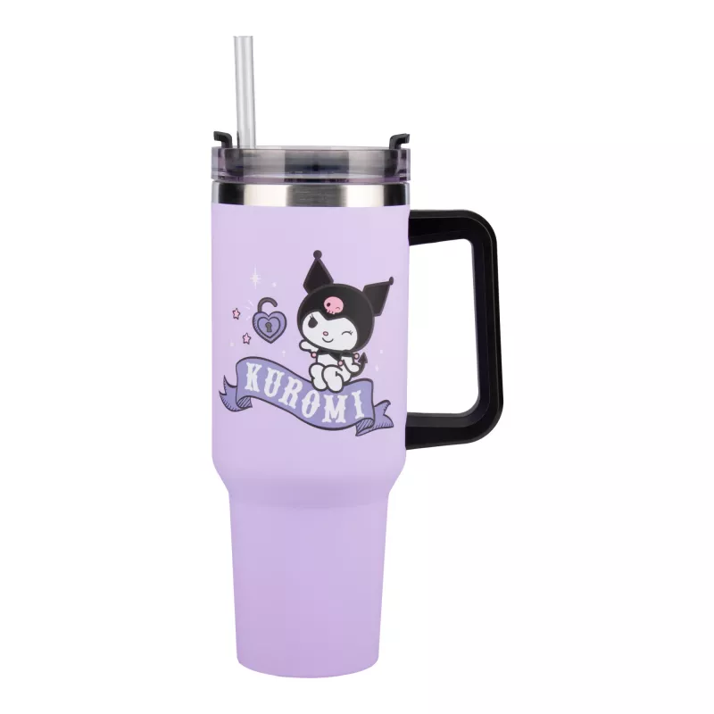 Copo isotérmico Paladone Hello Kitty Kuromi 900 ml com palhinha